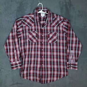 Ely Cattleman Shirt Mens 2XL Western Pearl Snap Plaid Cowboy Rodeo